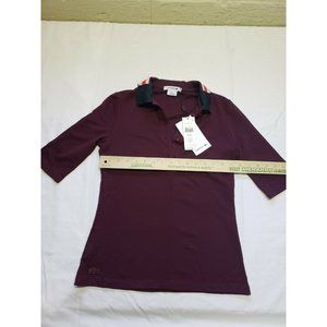 Women's Lacoste 3/4 Sleeve Polo Shirt NWT